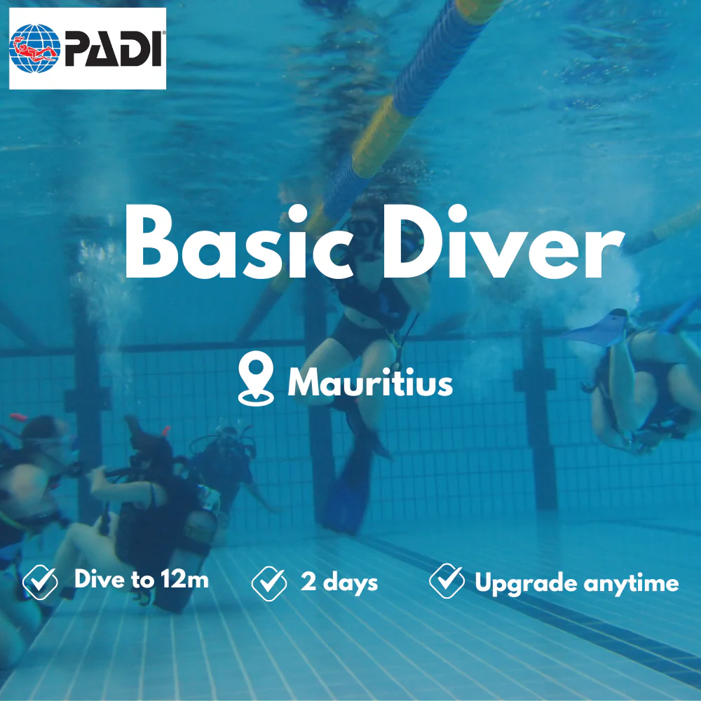 PADI Basic Diver course in Mauritius