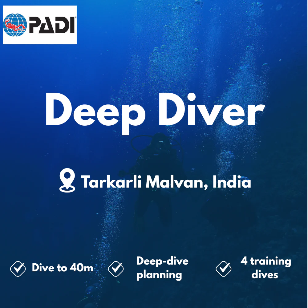 PADI Deep Diver course in Tarkarli Malvan