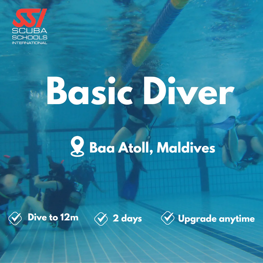 SSI Basic Diver course in Baa Atoll