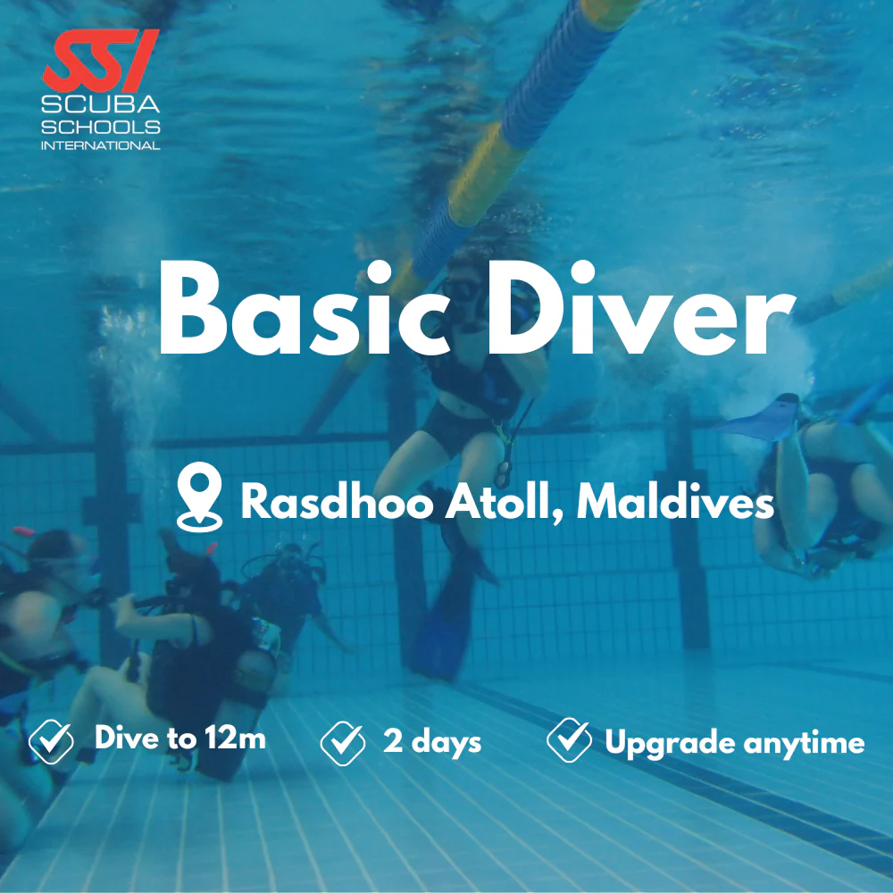 SSI Basic Diver course in Rasdhoo Atoll